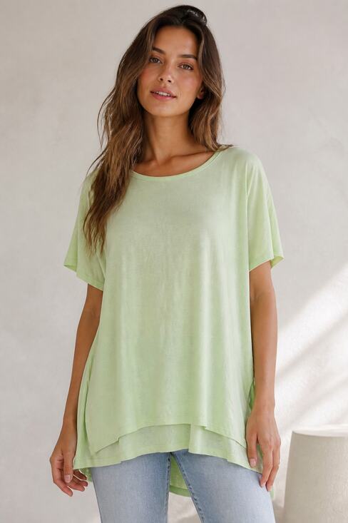 Philosophy Woman Tops - Philosophy Woman Light Green Short Sleeve Shirt 2X